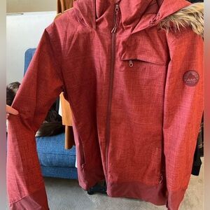 Burton Lelah Snowboard Jacket Detachable Fur Trim Size M